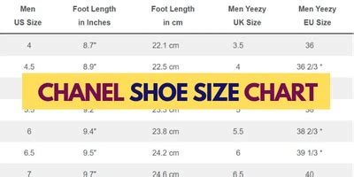 chanel shoe size conversion.